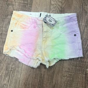 🌸3/$30🌸 TRUE GYPSY | rainbow tie dye denim/jean shorts